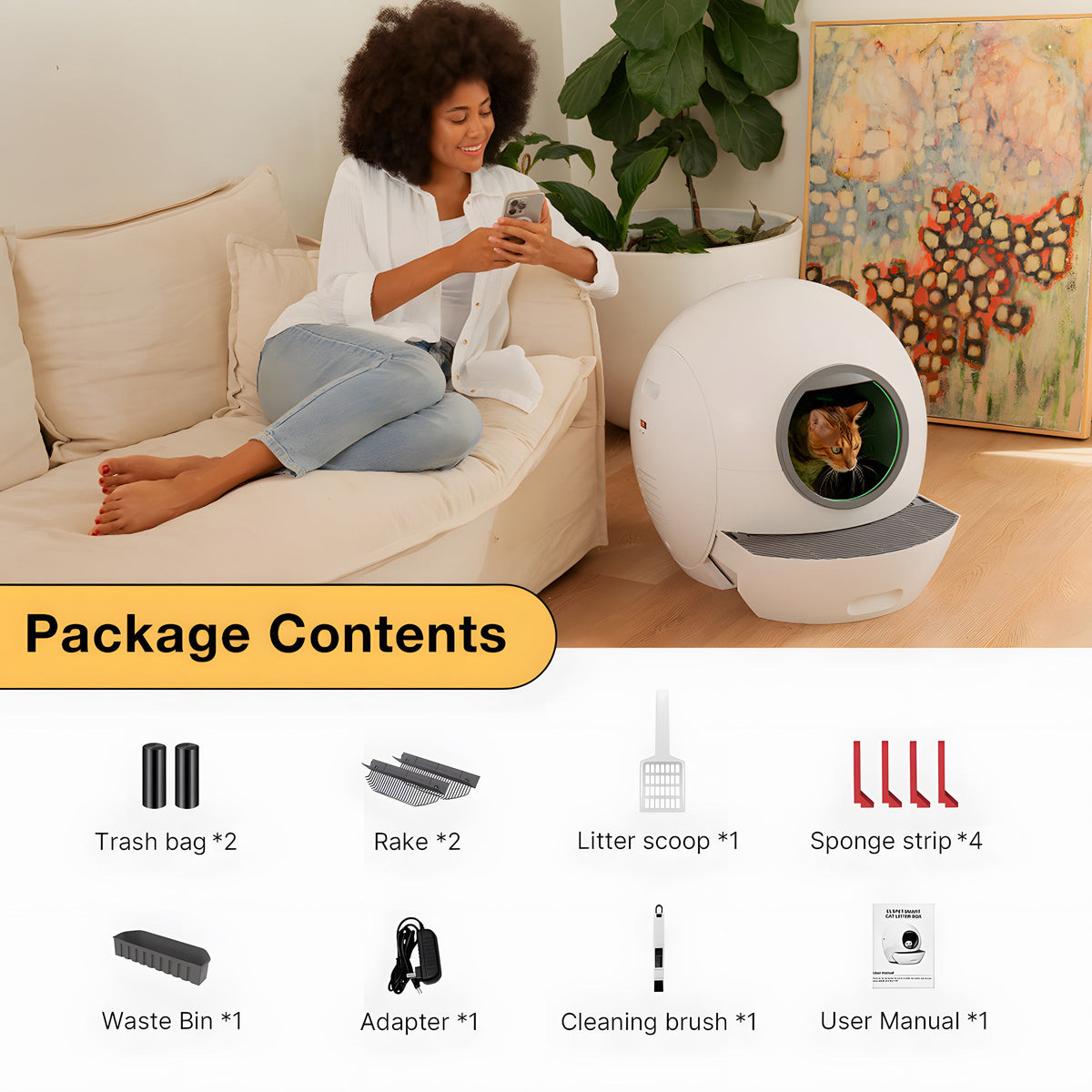 Els Pet CA Store | Self-Cleaning Litter Box for No More Scooping ...